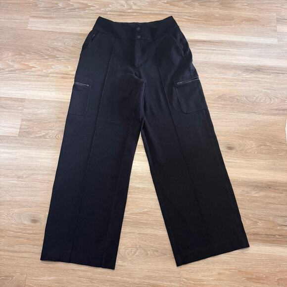 Athleta Pants - Athleta Venice Heathered Cargo Pant Black Wide Leg High Rise Women's 14 Tall